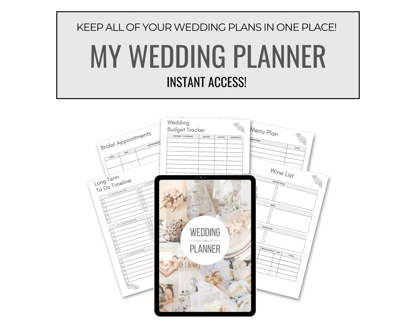 Printable Wedding Planner